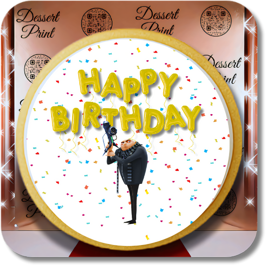 Custom 4K Minion Birthday Cookies by Dessert Print - Dessert Print