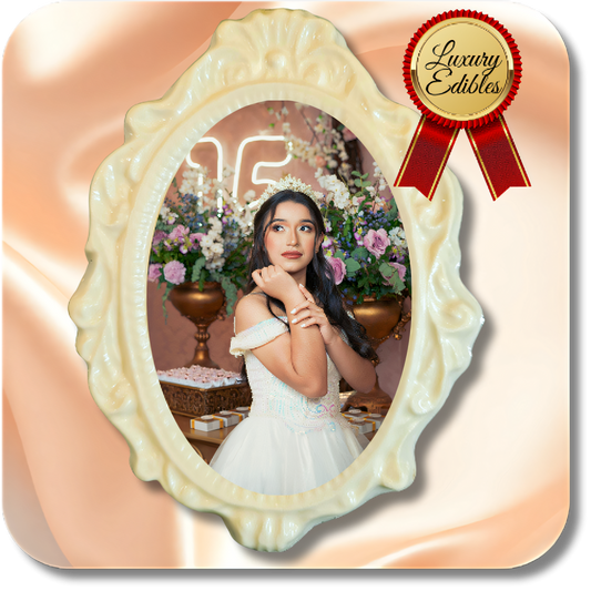 4K Chocolate Image Bars – Girl’s Birthday Edition - Dessert Print 6 Pieces - 5% off / Oval / Dark Chocolate 4K Chocolate Image Bars – Girl’s Birthday Edition