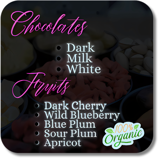 Dessert Print Organic Chocolate Bars with Hemp Seeds - Dessert Print Dark Cherry & Hemp Seeds / Dark Chocolate / 1 Pair Organic Dried Fruit Chocolate Bars – Premium Flavors with Hemp Seed Crunch